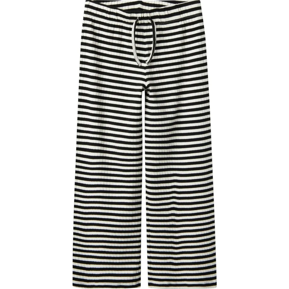 NAME IT straight casual broek zwart gestreept, foto 2