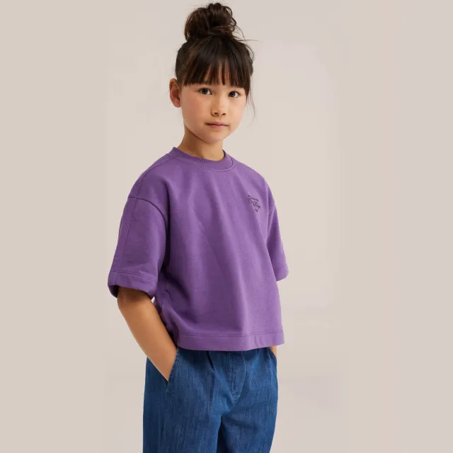 WE Fashion sweater met print - paars