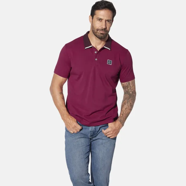 Jan Vanderstorm regular polo MORLAN Plus donkerrood