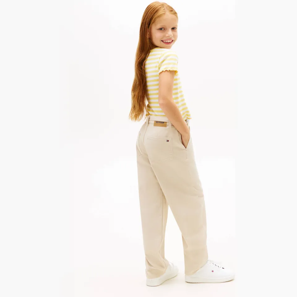 Tommy Hilfiger barrel casual broek beige, foto 3