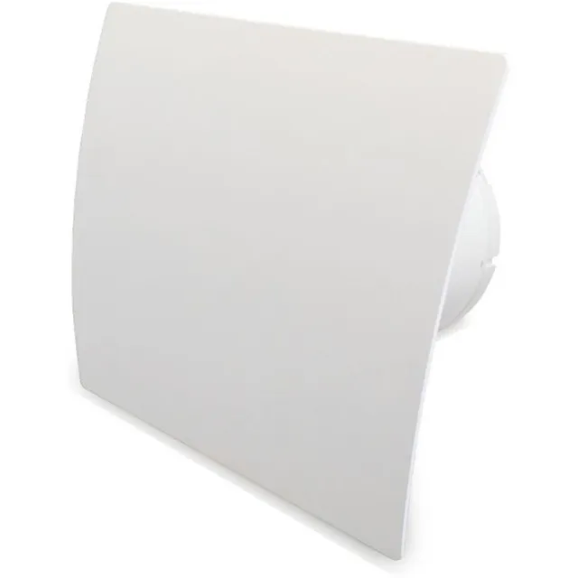 Boss & Wessing Badkamer Ventilator Pro Design Nalooptimer Vochtsensor 100mm 75 m3 Gebogen Kunststof Wit