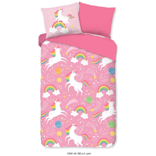 Good Morning kinderdekbed zonder overtrek unicorn roze (140x200)