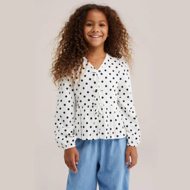 WE Fashion blouse wit/zwart