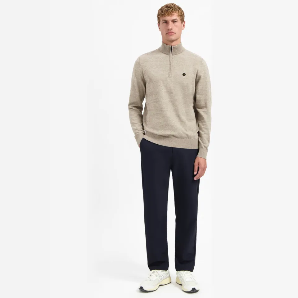 No Excess pullover fijn gebreid beige zand