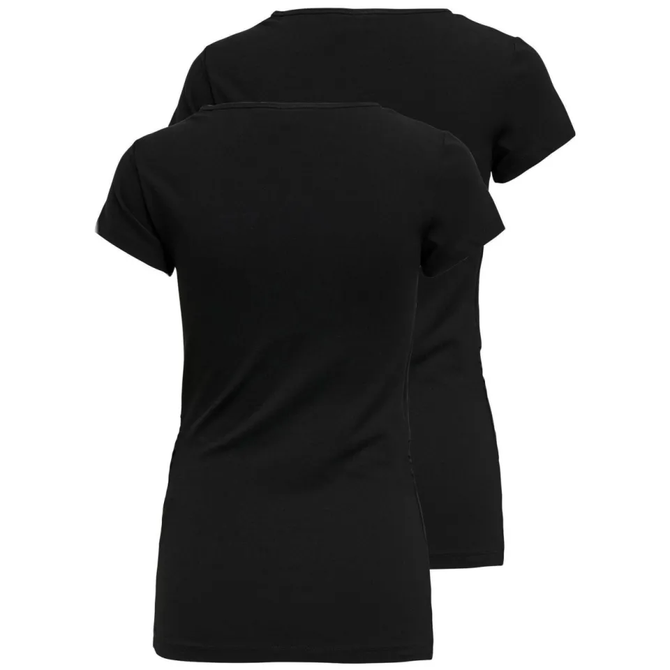 Only MATERNITY T-shirt OLMLOVELY - zwart (set van 2), foto 3