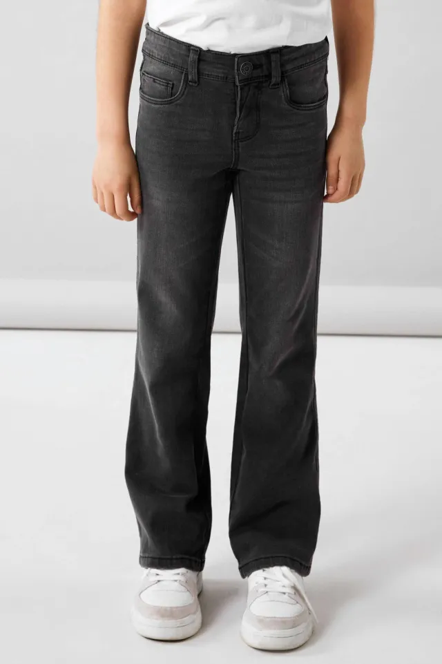 NAME IT KIDS bootcut fit jeans NKFPOLLY dark grey denim