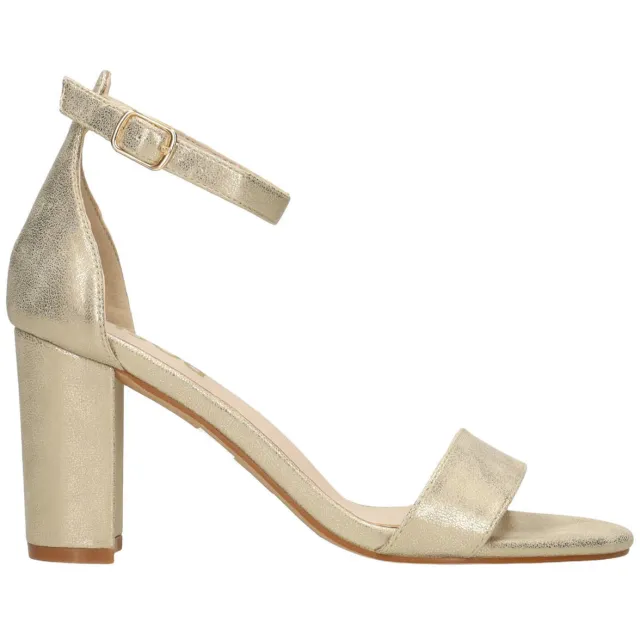 POSH by Poelman Laurie imitatieleren sandalettes met blokhak - goud