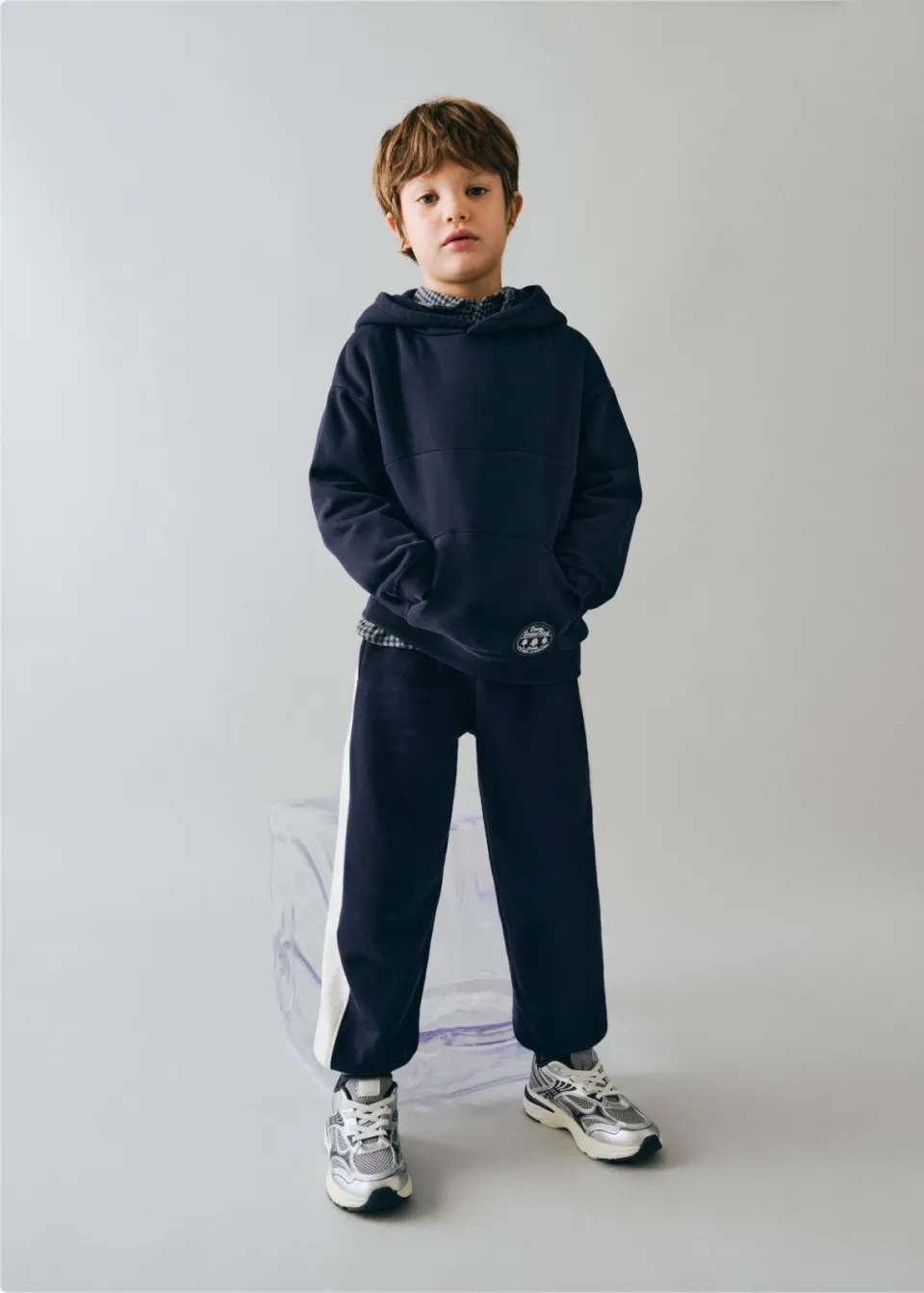 Mango Kids hoodie met backprint - marine, foto 4