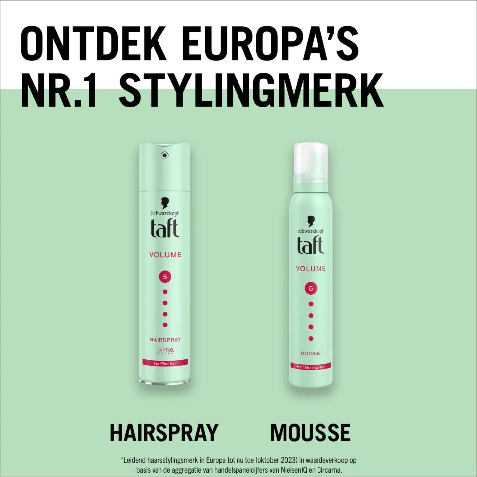Schwarzkopf Taft Volume mega strong haarmousse 6 x 200 ml, foto 3