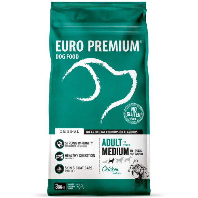 Euro Premium Euro-Premium Adult Medium Kip - Rijst 3 kg
