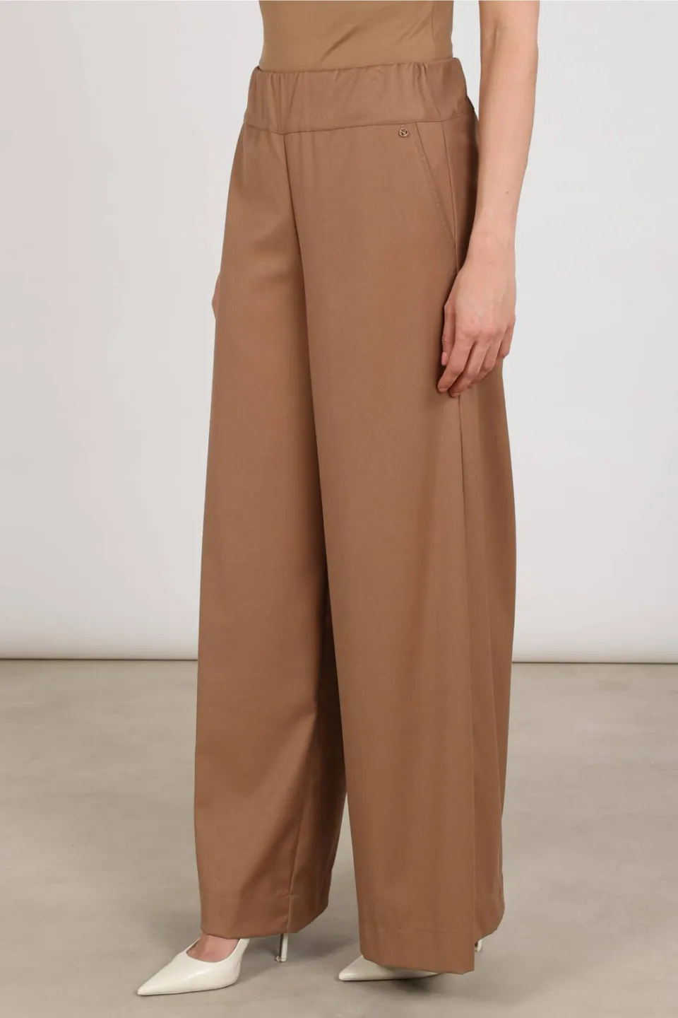 NUKUS wide leg broek - camel, foto 4