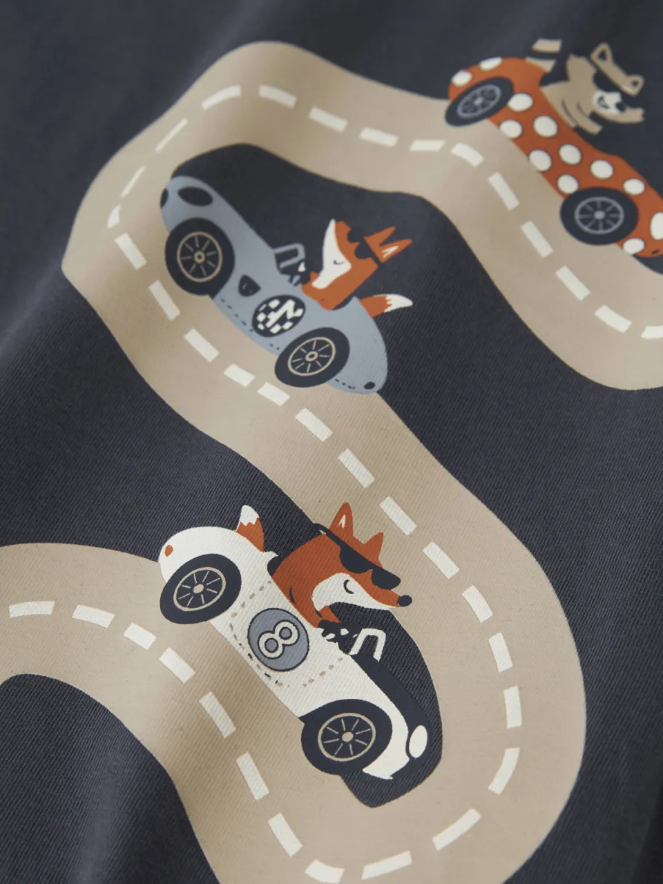 NAME IT rechtvallende longsleeve met print grijsblauw, foto 3