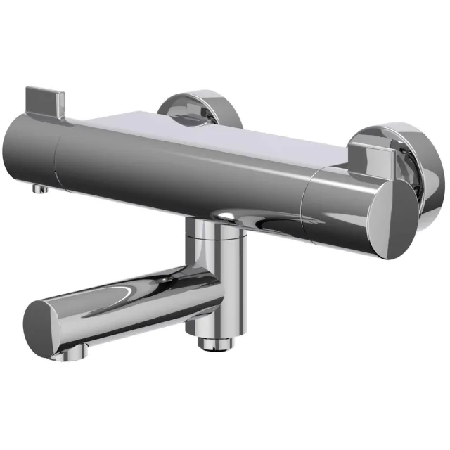 IVY Badthermostaatkraan IVY Pact Opbouw Omstel Met Draaibare Baduitloop Met Omstel Cooltouch Chroom