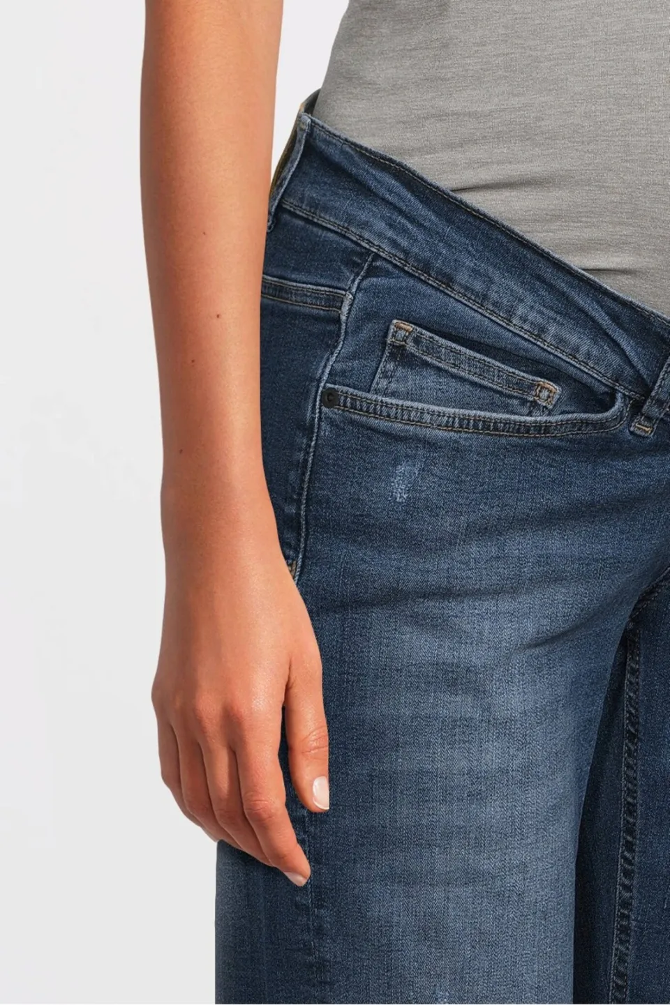 LOVE2WAIT low waist zwangerschaps regular jeans Norah stonewashed, foto 4
