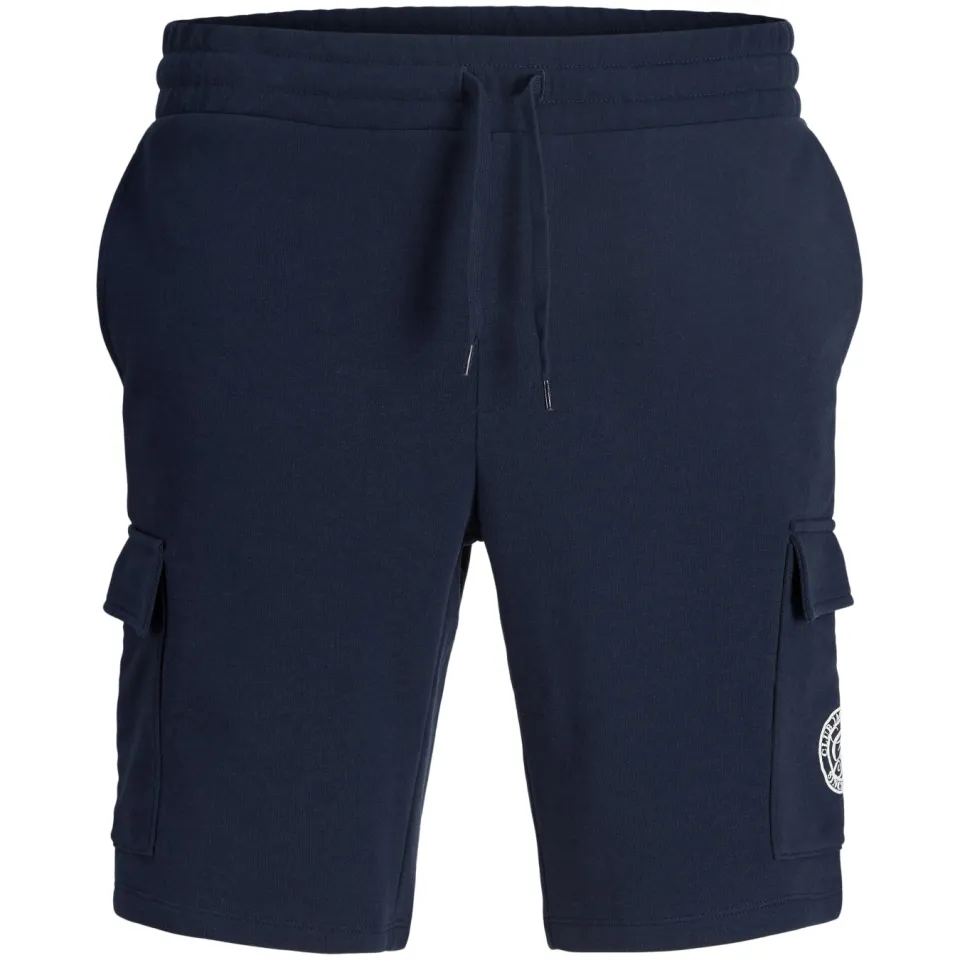 Jack & Jones regular sweatshort donkerblauw met cargozakken, foto 2