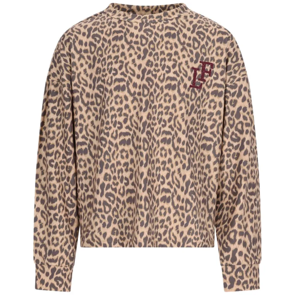 Like Flo Young oversized longsleeve panterprint bruin, foto 2