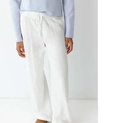 Mango pyjama lichtblauw ecru, foto 6