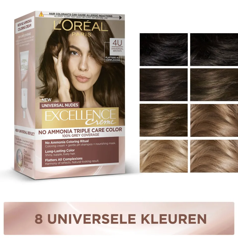 L'oréal Excellence Crème haarkleuring 2U universeel zeer donkerbruin, foto 3
