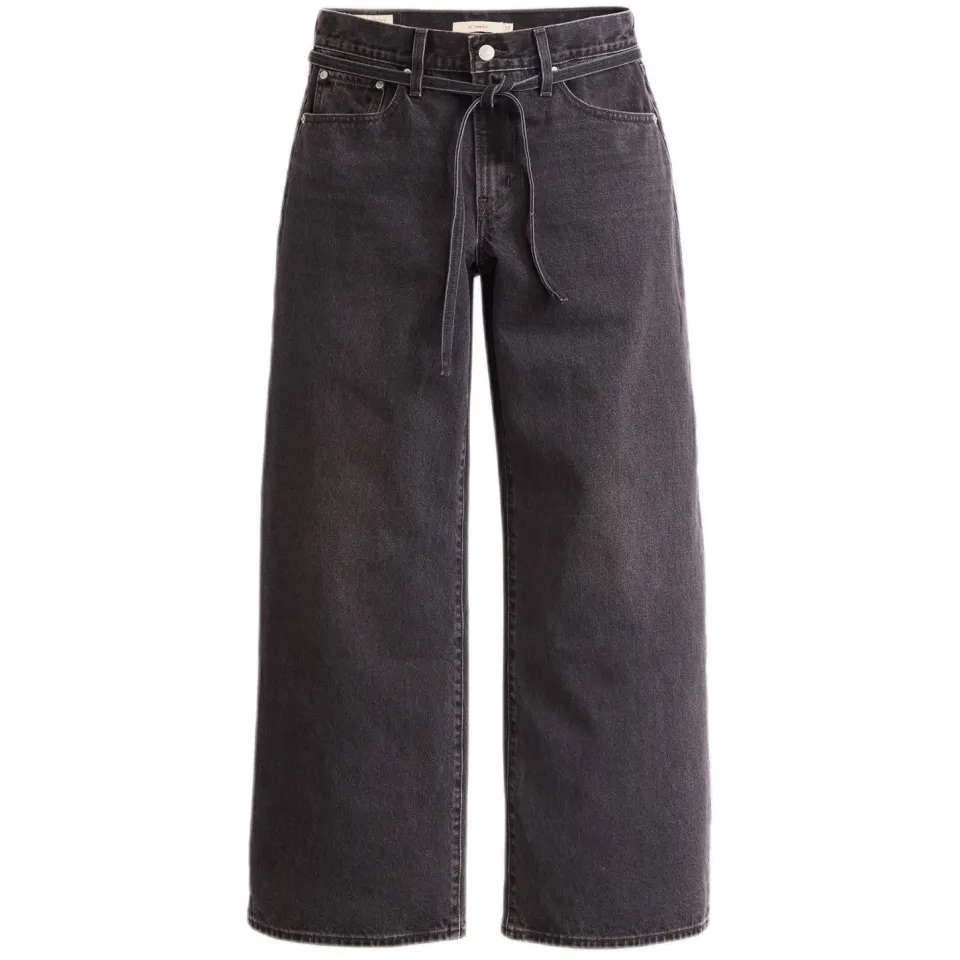 Levi's XL STRAIGHT high waist wide leg jeans black denim, foto 3