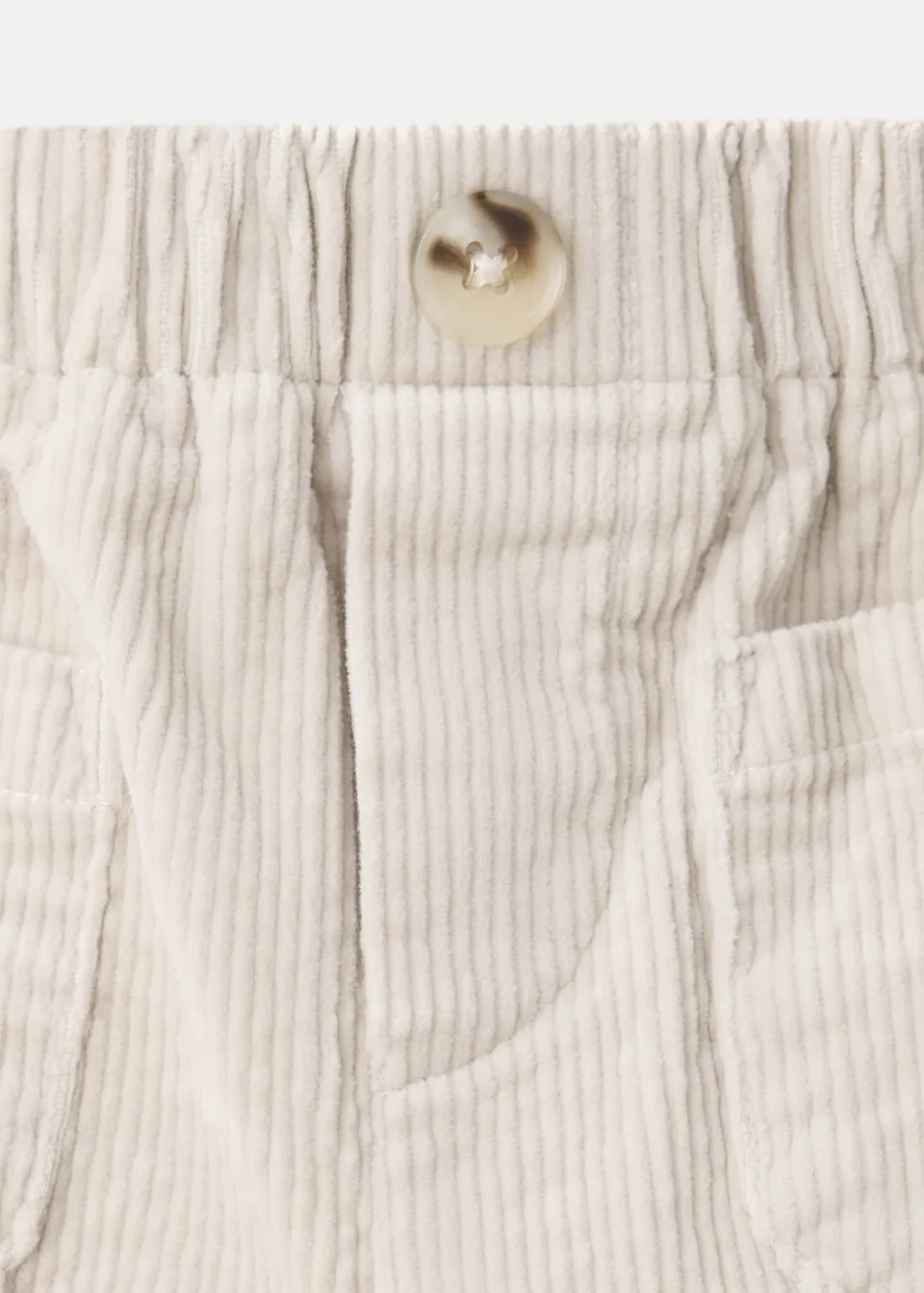 Mango Kids corduroy casual broek beige, foto 7