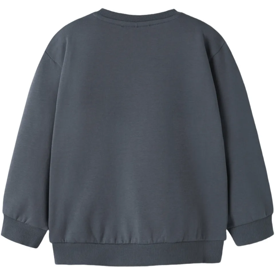 NAME IT MINI sweater met print - grijsblauw, foto 3