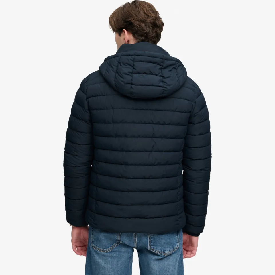 Superdry Hooded Fuji Midweight Padded jas donkerblauw navy blazer, foto 4