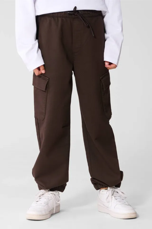 Shoeby cargobroek - darkbrown Donkerbruin
