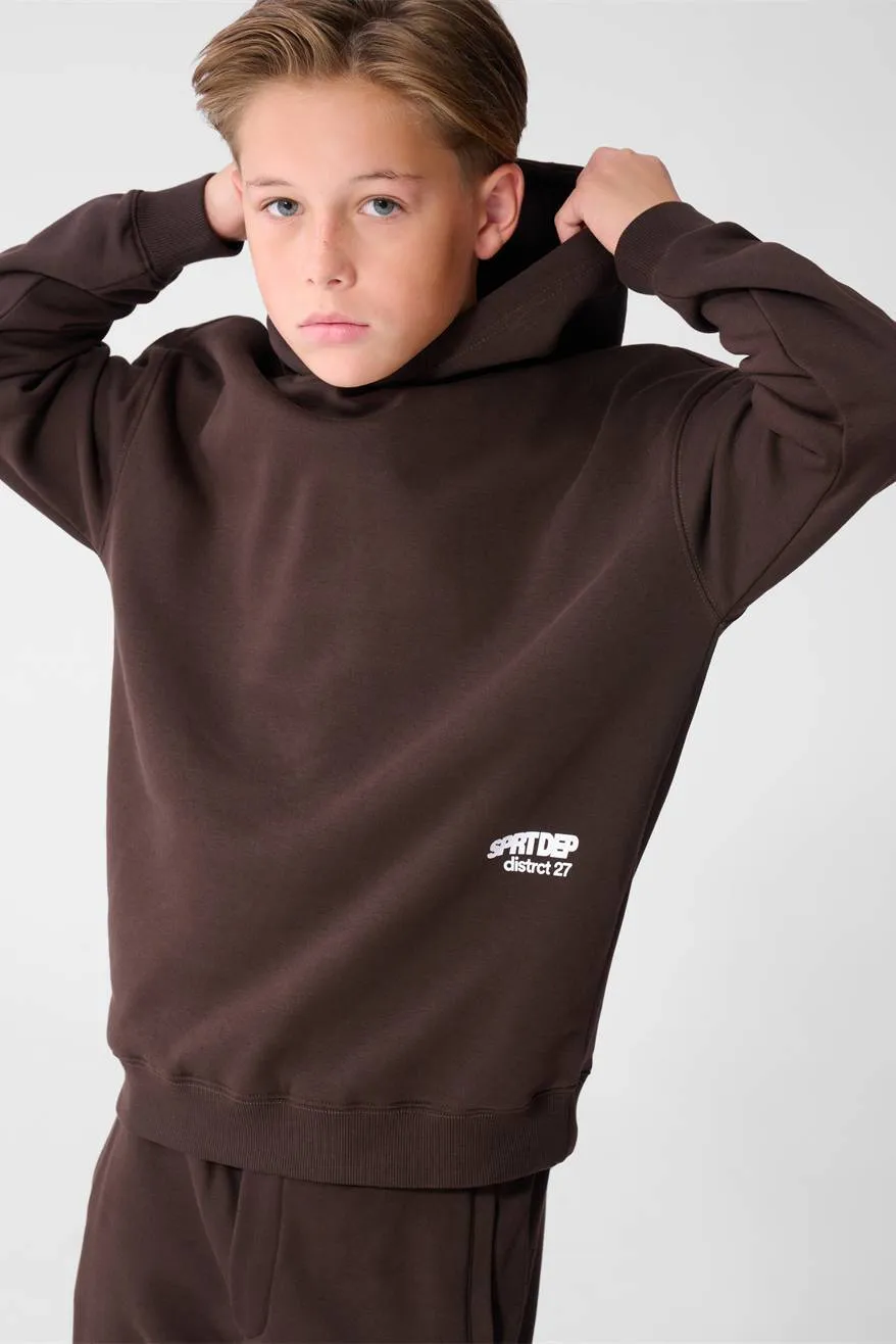 Shoeby hoodie met logo - donkerbruin, foto 6