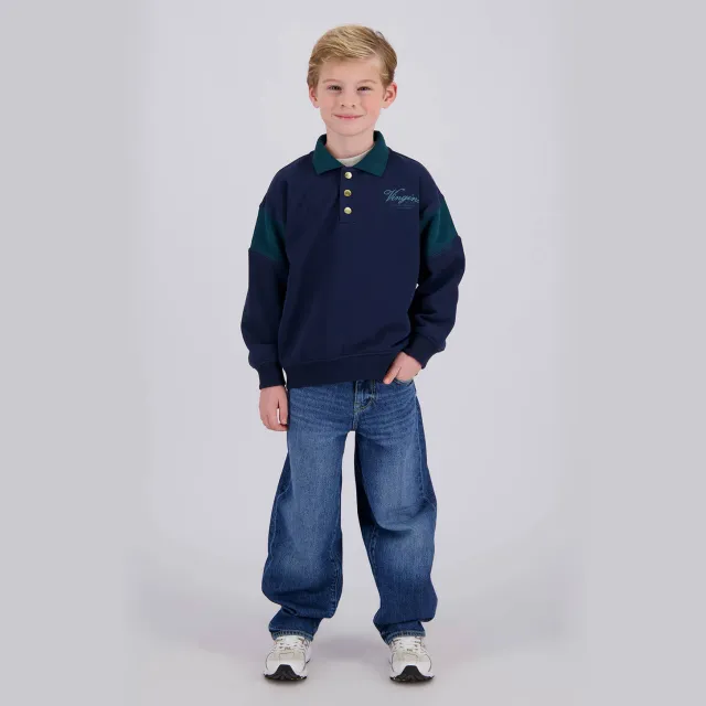 Vingino oversized sweater - donkerblauw/donkergroen