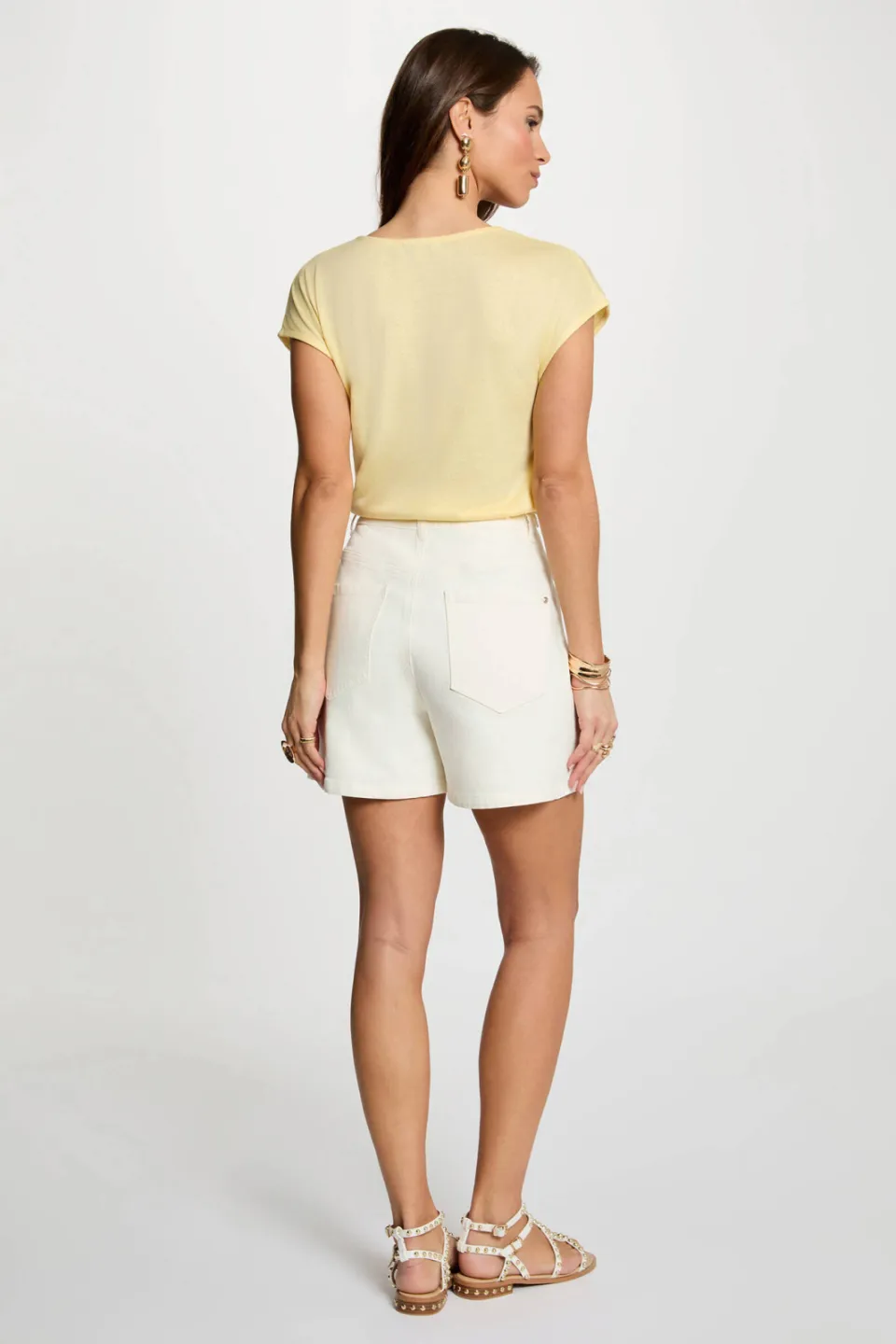Morgan top met lurex geel, foto 3