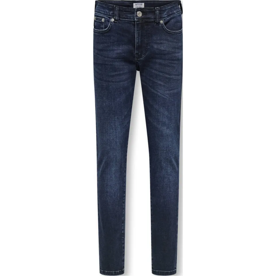 Only & Sons JUNIOR slim fit jeans met backprint dark blue denim, foto 2
