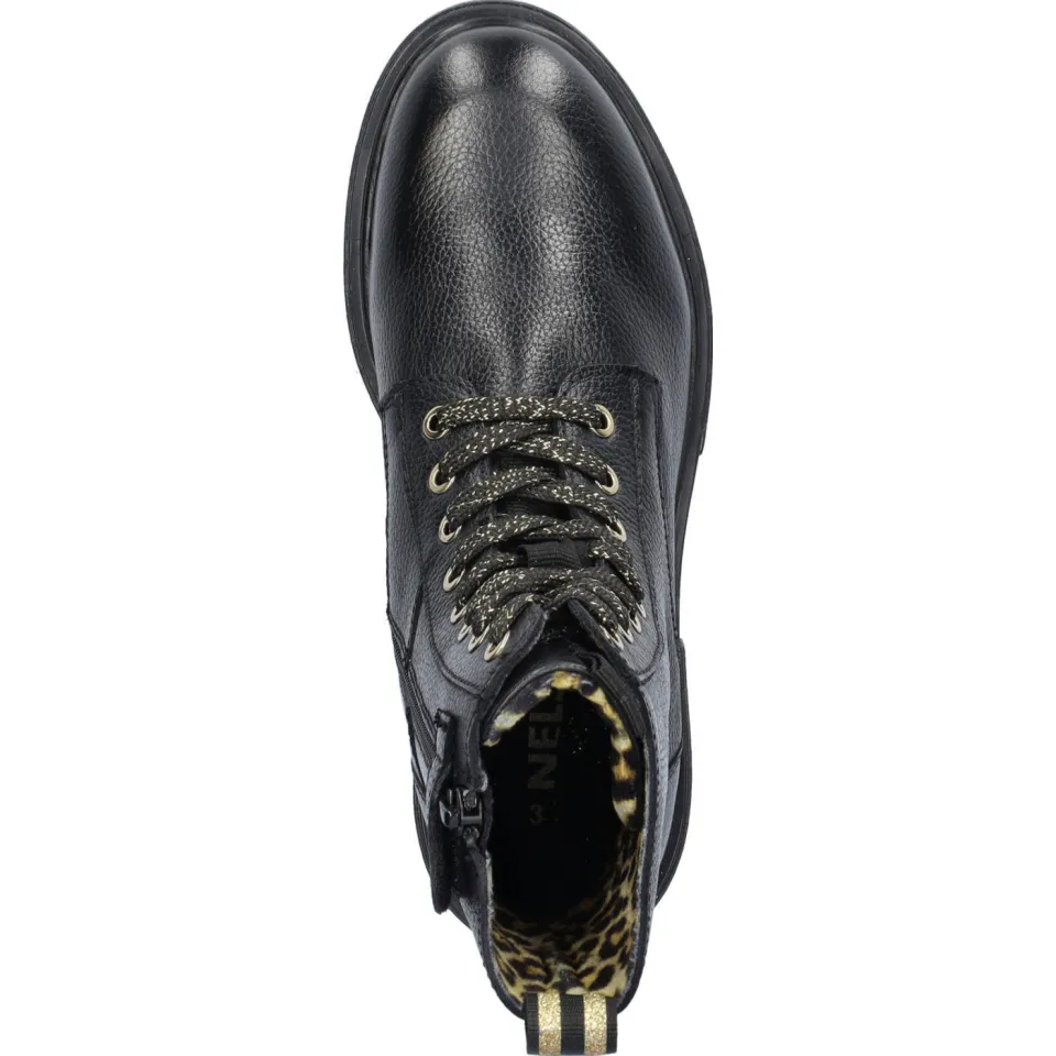 Nelson Kids leren veterboots zwart, foto 2