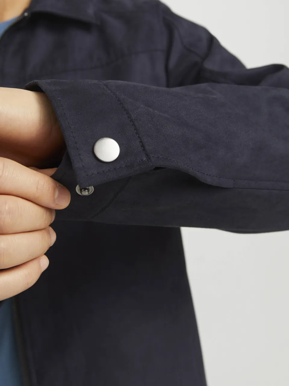 Jack & Jones ESSENTIALS suèdelook jas - zwart, foto 5