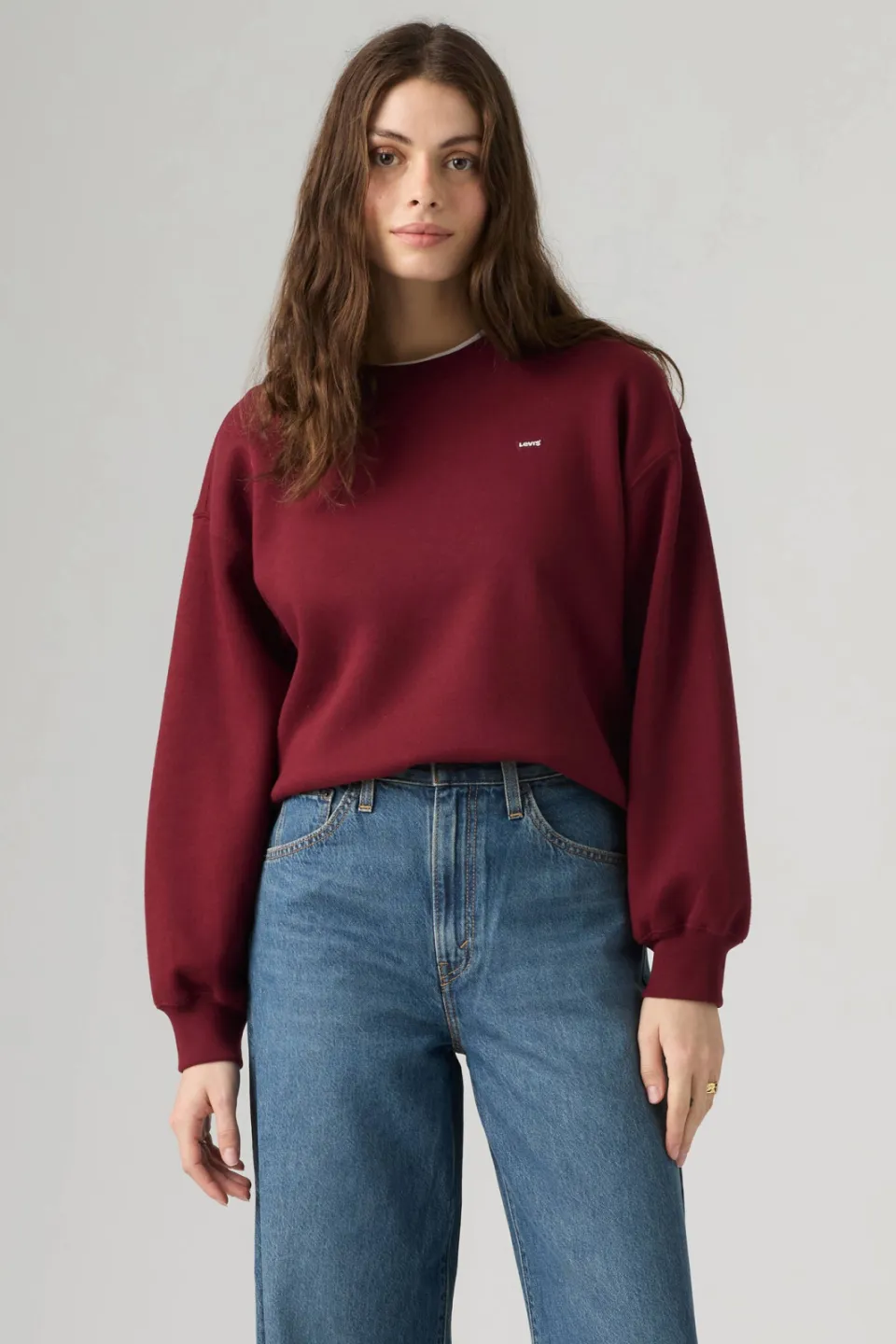 Levi's sweater met logo - donkerrood, foto 4