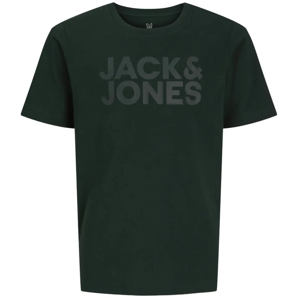 Jack & Jones junior t-shirt donkergroen diep donkergroen, foto 2