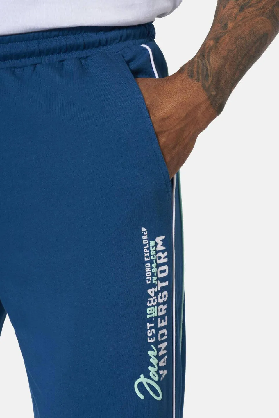 Jan Vanderstorm KALEVI loose joggingbroek Plus blauw, foto 8