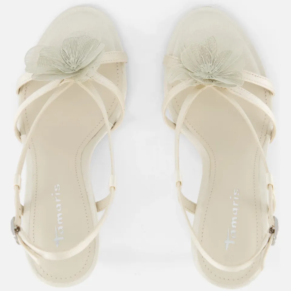 Tamaris sandalen met hak wit, foto 4