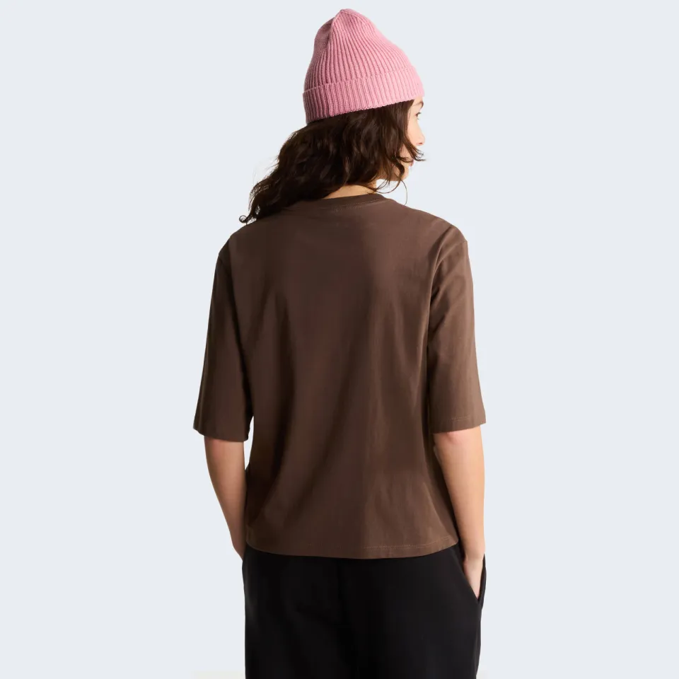 The North Face Essential Simple Dome Boxy T-shirt bruin, foto 4