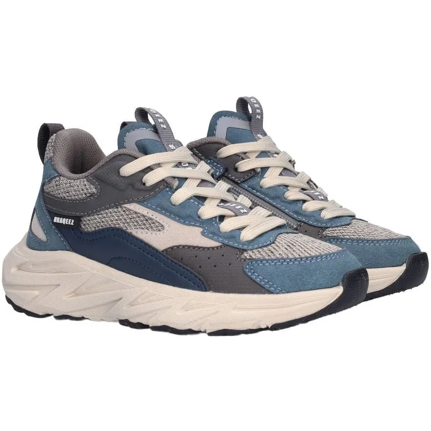 Braqeez Matteo chunky suède sneakers - blauw/grijs, foto 5