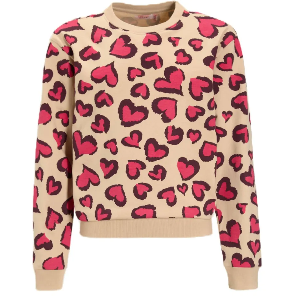 Orange Stars sweater met hartjes print Mathilde beige, foto 2