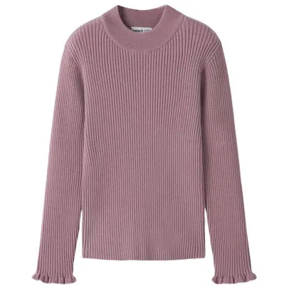 NAME IT KIDS aansluitende longsleeve met ruches lila
