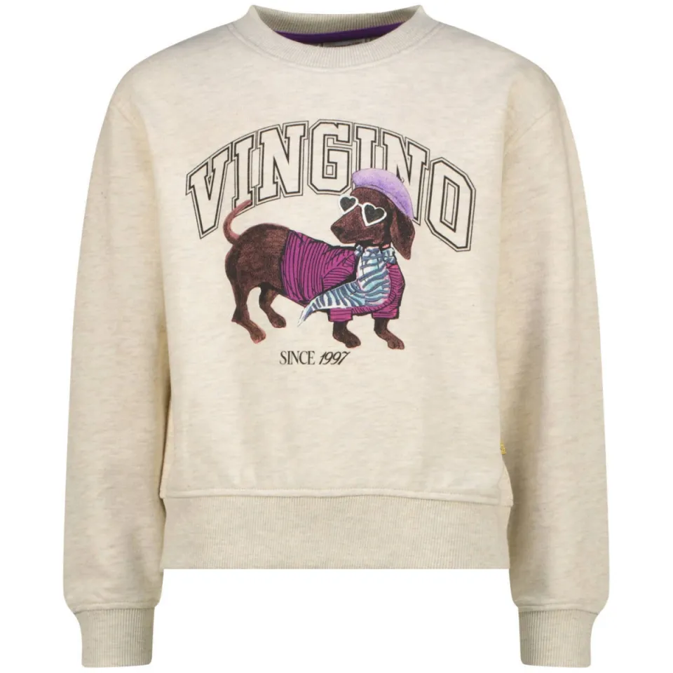 Vingino rechtvallende sweater met print - beige, foto 2