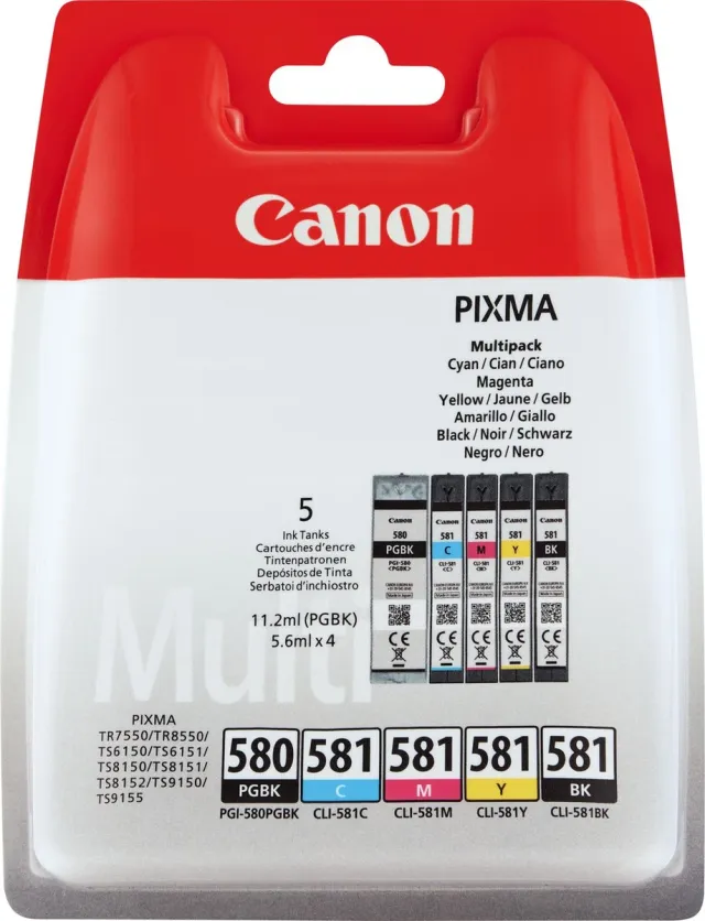 Canon CLI-581 BK/C/M/Y-inktcartridge zwart, foto 3