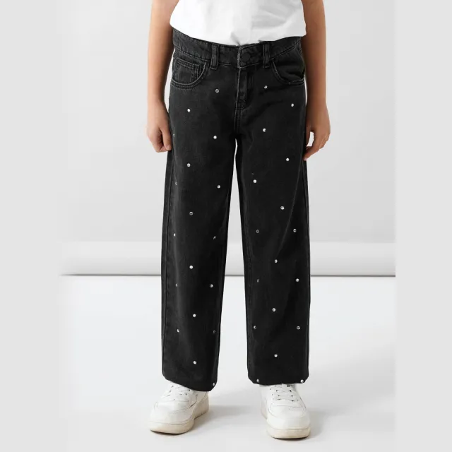 NAME IT straight fit jeans zwart Black