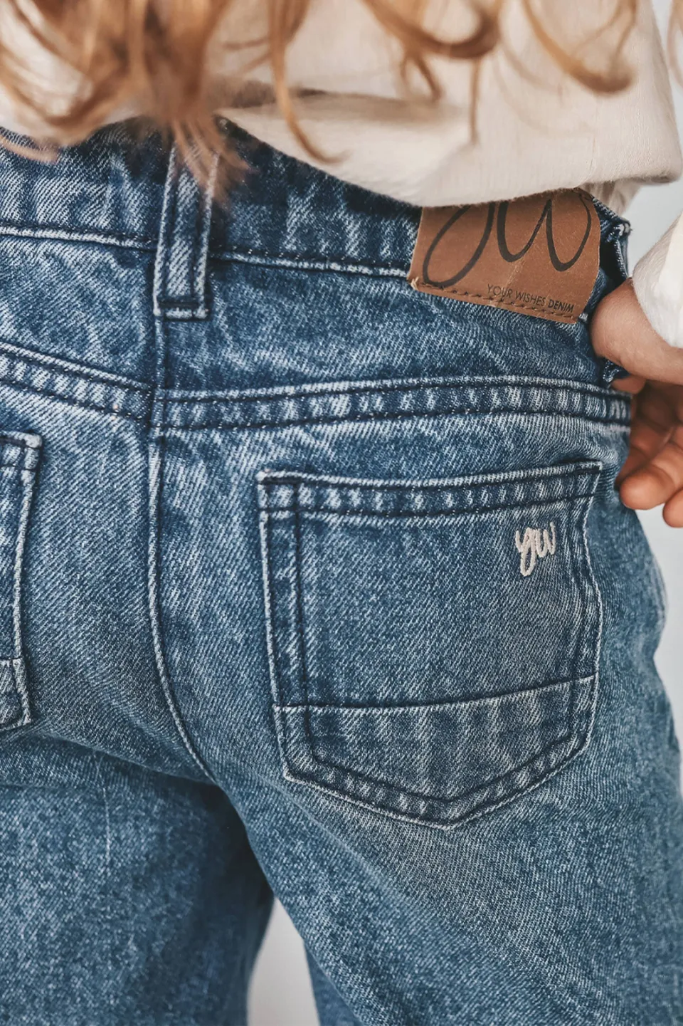 Your Wishes wide leg medium blue denim, foto 6
