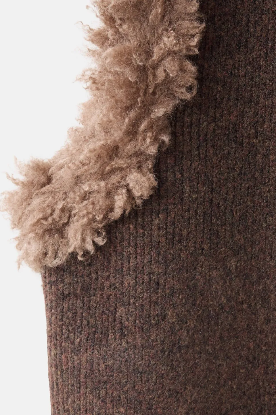 Mango TEEN wollen gilet - bruin, foto 6