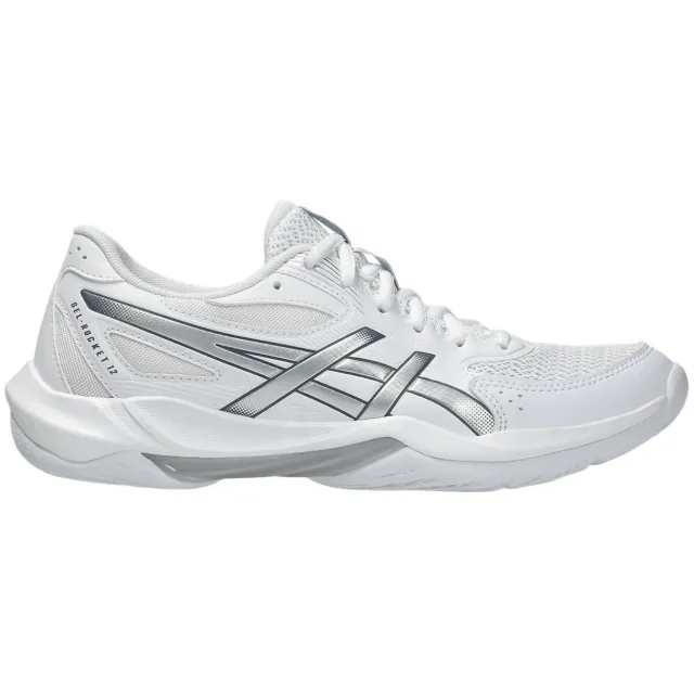 Asics Gel-Rocket 12 mesh sportschoenen - wit/zilvergrijs