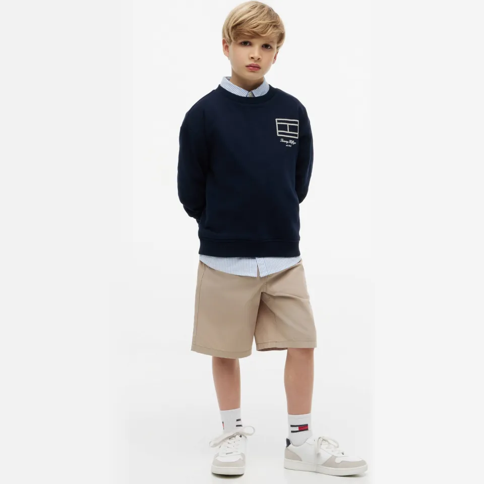 Tommy Hilfiger sweat sweater met print - donkerblauw, foto 4