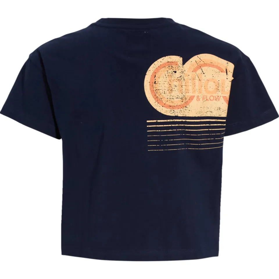 Me & My Monkey boxy T-shirt Avery met backprint donkerblauw, foto 2
