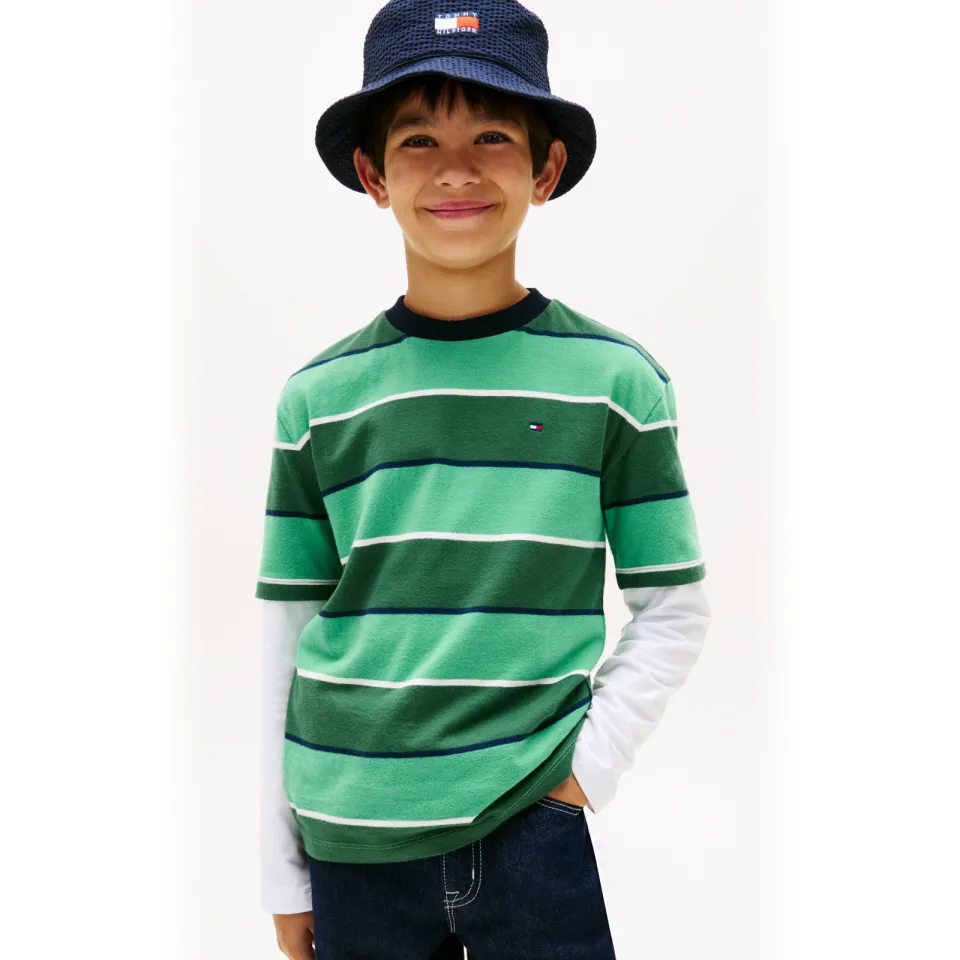 Tommy Hilfiger gestreepte T-shirt groen